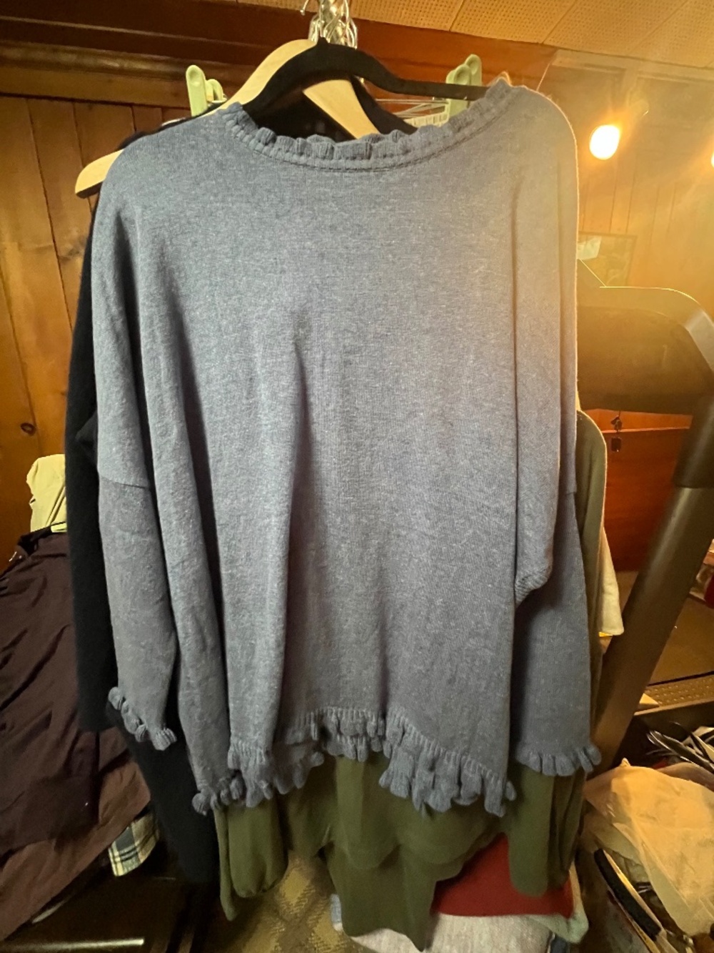 Mersea Blue-Gray Sweater, OS